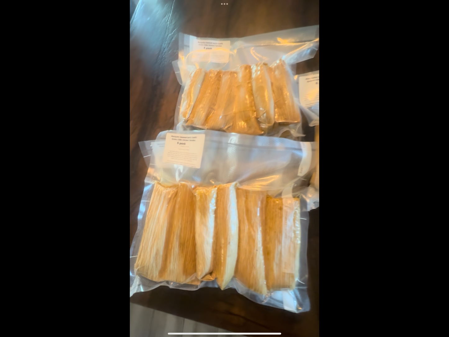 Mesquite Smoked Arizona Grass Fed Beef Red Chile Tamales (made with Queen Creek Olive Oil) 6 pack $24.99 (FROZEN)