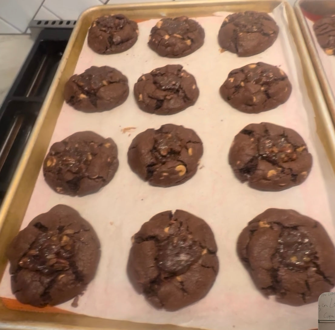 Organic Grass Fed Brown Butter Mexican Hot Chocolate German Chocolate Cake Cookie 4 Pack $19.99 (FROZEN)