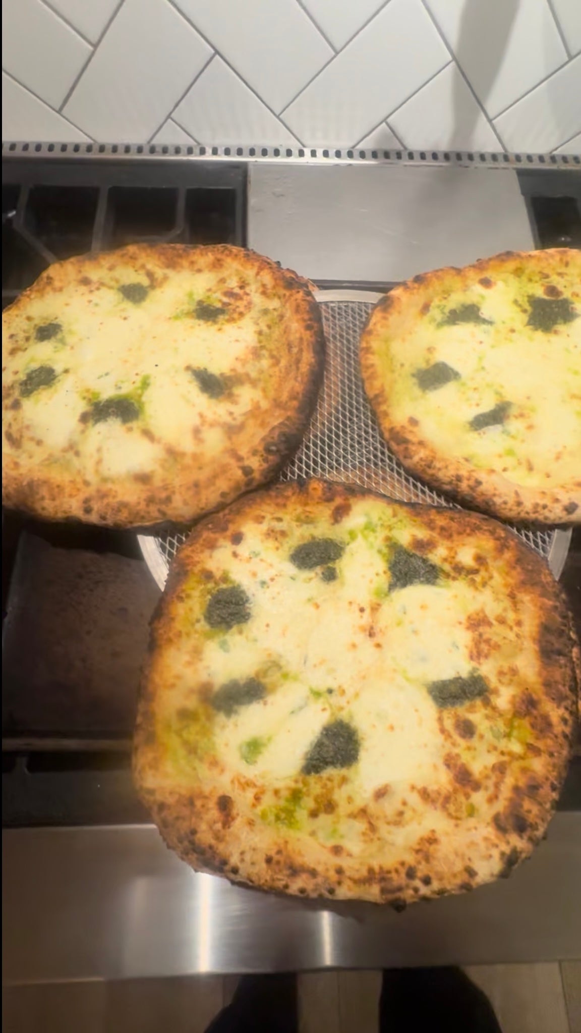 Mesquite Smoked Tomatillo Margherita Sourdough Neapolitan Style Pizza $11.99 (FROZEN)