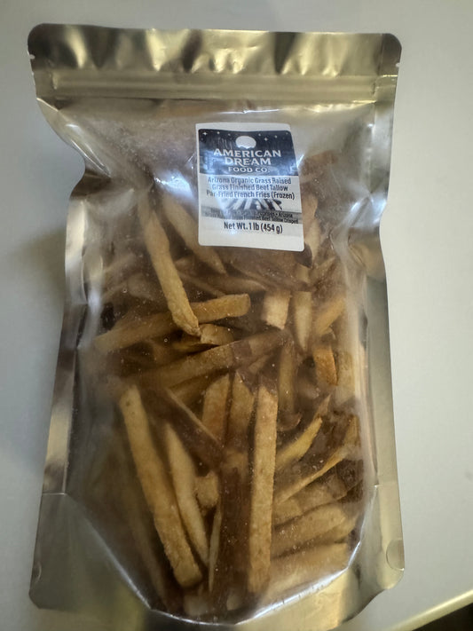 Arizona Grass-Raised, Grass-Finished Tallow Fried Organic French Fries 1 lb $12 GLUTEN FREE