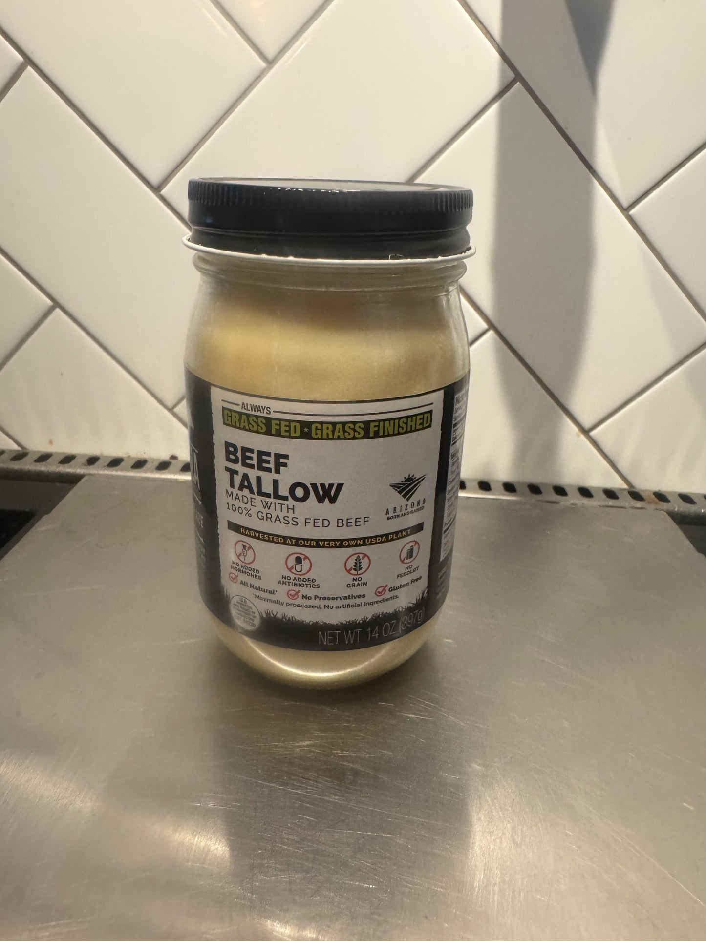 Arizona Grass Fed Grass Finished Beef Tallow 14oz jars $19.99