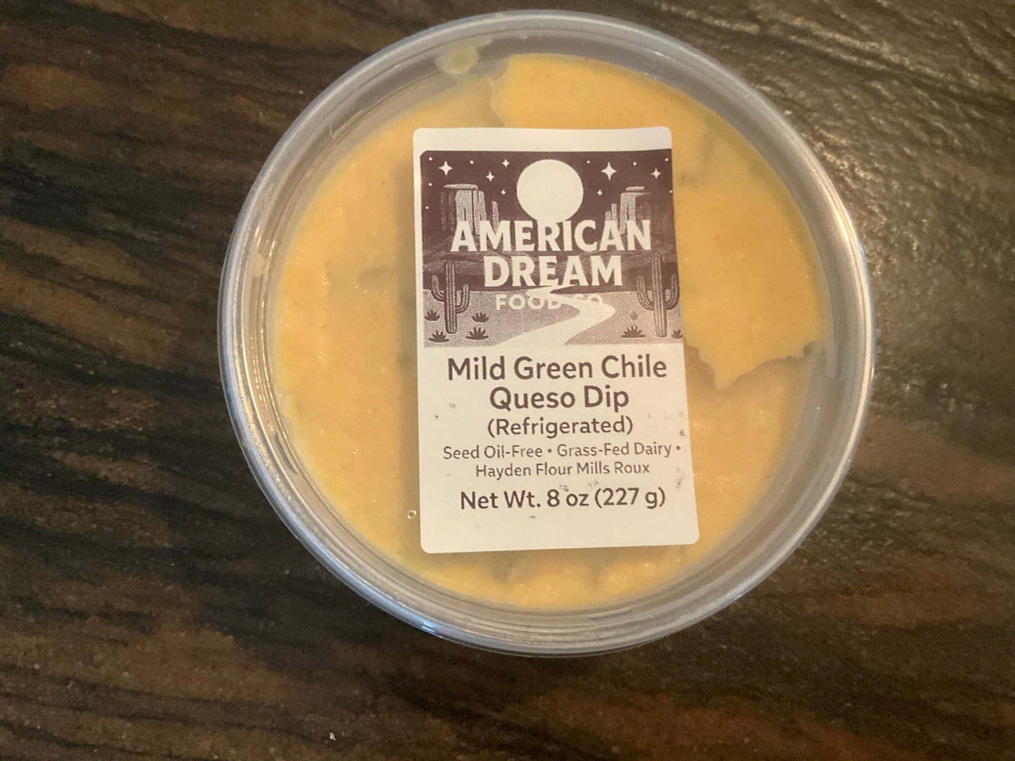 Mild Green Chile Queso Dip 8oz $8